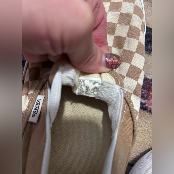 Vans Men's Brown Checkered Slip-On Sneakers - Picture 4 of 6